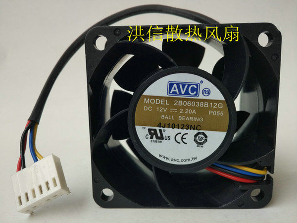 Original AVC 6038 2B06038B12G DC12V 2.20A Violence Server Cooling Fan