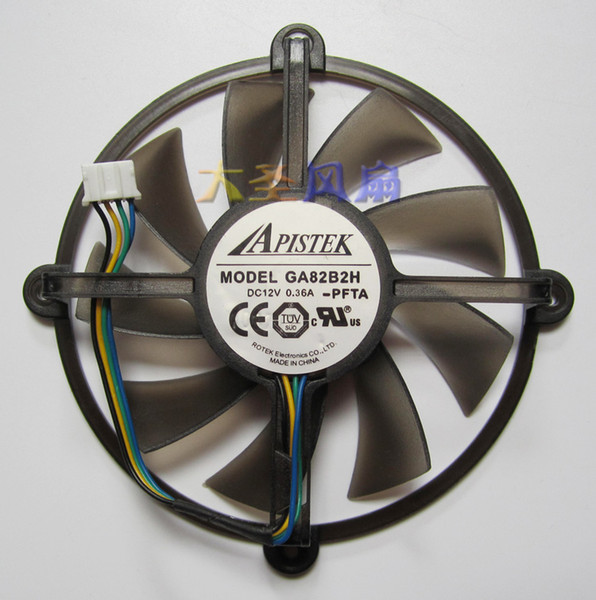 Original APISTEK GA82B2H graphics card fan 12V 0.36A four-wire