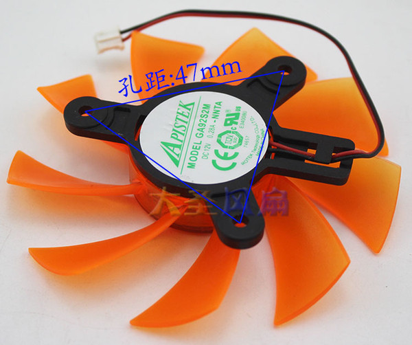 Original ZOTAC GA92S2M-NNTA 0.28A 12V diameter 87mm hole spacing 47mm graphics card fan