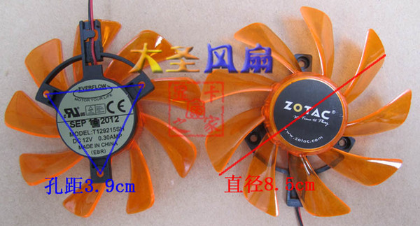 New T129215SH graphics card fan pitch 3.9cm diameter 8.5cm 0.30A 12V