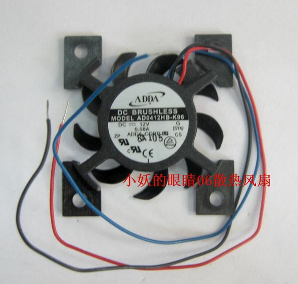 New ADDA 40*40*7mm 12V 0.08A AD0412HB-K96 3Wire 4cm Heatsink Cooling Fan