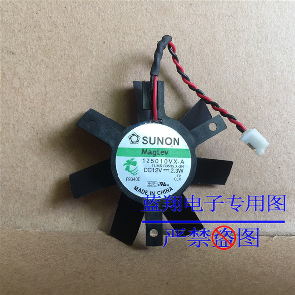 Original SUNON 124010VM 14.MS.CT.57.B487 12V 1.0W 2Wire For MSI 5600 5900 VGA Fan, 125010VX-A 11.MS.B3535.X.GN 12V 2.3W 2Wire Fan