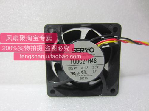 Original SERVO TUDC24H4S 6cm 6025 24V 0.11A 2.6W double ball cooling fan