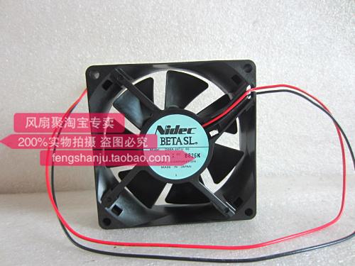 New Nidec D08A-24TU 24V 0.10A 8025 double ball cooling fan 2 line