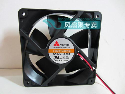 Original Y.S.TECH FD241238HB 12038 24V 0.36A Double Ball Cooling Fan