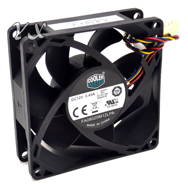 FA08025M12LPA 12V 0.45A 8CM 80*80*25MM 4 wire PWM hydraulic mute CPU fan for Cooler Master