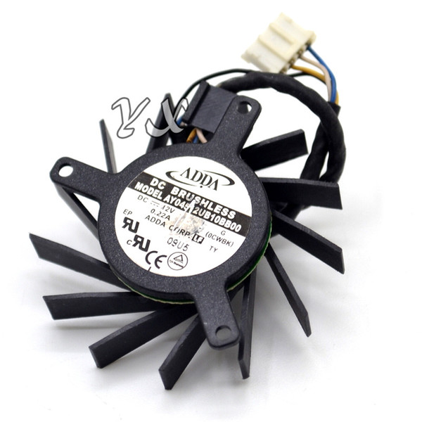 video card fanNew AY04512UB10BB00 Graphics card fan Pitch 3.4-3.4-2.6 4.4cm diameter 12V 0.22A