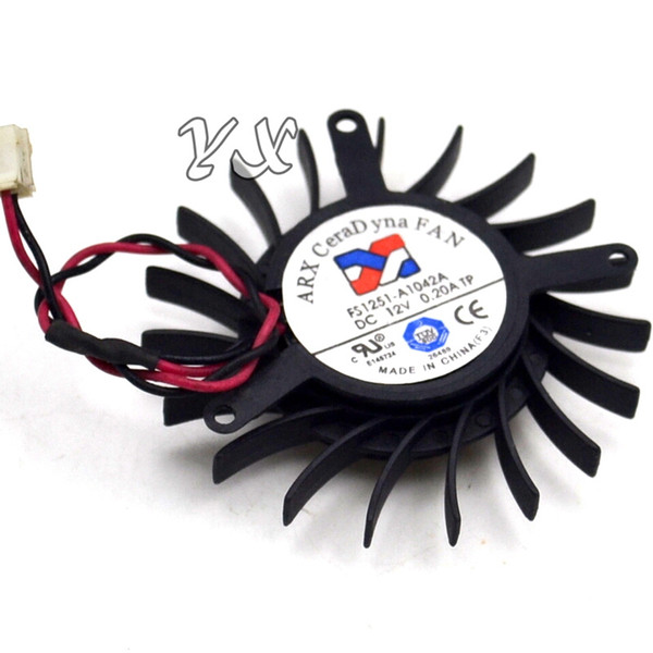 free shipping video card fanNew 3650AGP Graphics card fan FS1251-A1042A 5cm diameter FS1251-A1042A 12V 0.2OA