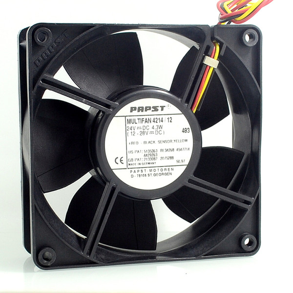 New and original MULTIFAN 4214/12 24V dual 4.3W 3-wire fan drive for papst 120 * 120 * 38MM