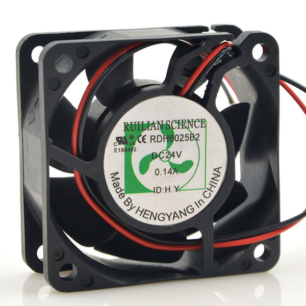 RDH6025B2 24V 0.14A 2lines Inverter Cooling Fan DC 24V 0.14A 6025 6CM 60*60*25mm 2 Wires