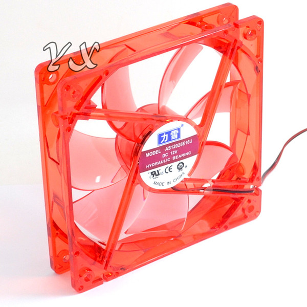 GDT 12025 12V 4Pin DC Red Light 120MM 12CM 120MMx120MMx25mm PC Comptuer LED cooling 12v Fan