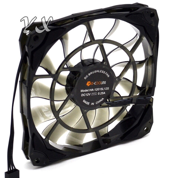 ID-Cooling NO-12015 Slim 15mm Thickness 4pin 12cm Controlled PWM fan mini Case Large Airflow 53.6CFM With De-vibration Rubber