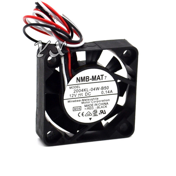 New and Original 2004KL-04W-B50 5cm 12V 0.14A dual ball bearing silent fan for NMB 50 * 50 * 10mm