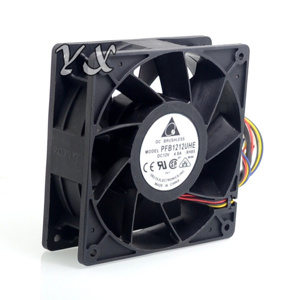 Original 120*120*38mm PFB1212UHE 12V 4.8A 12038 4 wire double ball crush-fan violence fan for delta