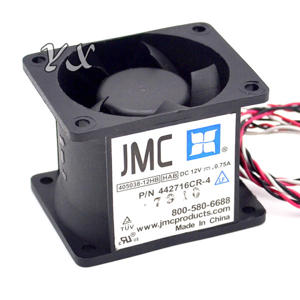 free shipping The new JMC 405038-12HB HAB 12V 0.75A 4038 4cm 442716CR-4 double fan cooling fan