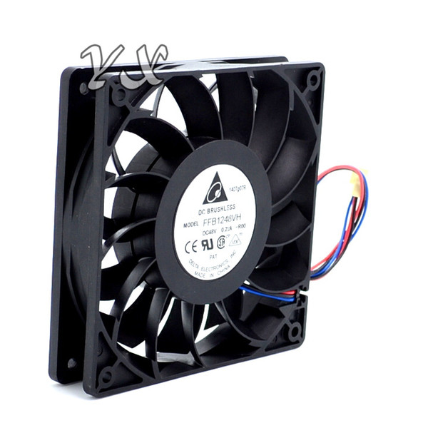 New FFB1248VH-ROO 48V 0.22A 12CM 12025 dual ball bearing cooling fan for DELTA 120*120*25mm