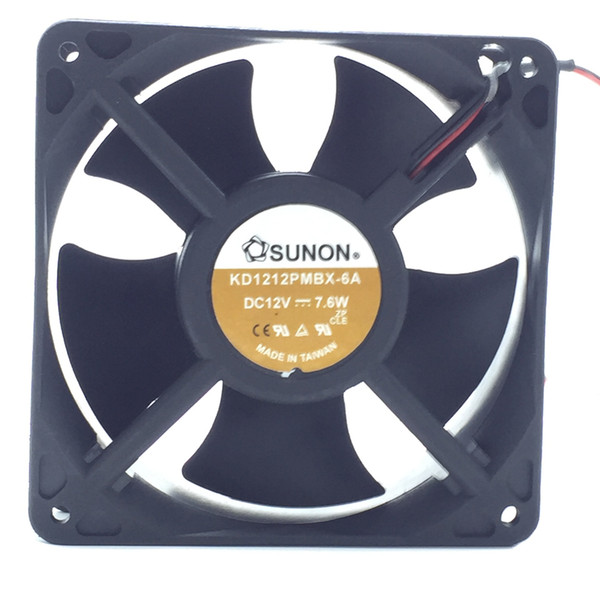 KD1212PMBX-6A fan Original SUNON 7.6W 12038 120*120*38MM 2 wire fan server inverter axial cooling fan