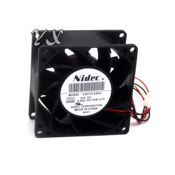 free shipping Original New NIDEC V35132-55 RA 8038 24V 0.45A 8CM wind capacity fan drive