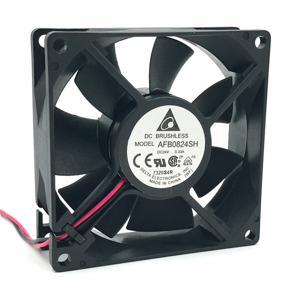 Brand New Delta fan AFB0824SH 80*80*25mm DC 24V 0.33A 4000RPM 46.62CFM 2-Pin industiral cooling fan