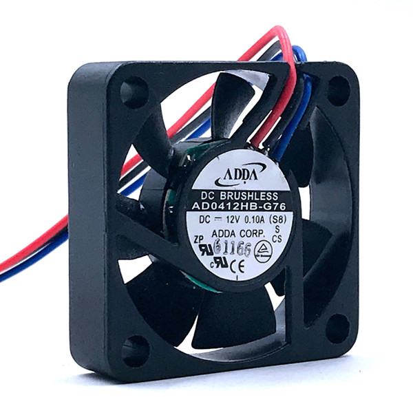 40mm fan New ADDA AD0412HB-G76 40*40*10mm 4CM 4010 12V 0.1A 3-wirel 6600RPM axial Cooling Fan