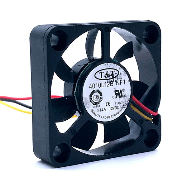 40mm fan For T&T 4010L12B NF1 DC12V 0.14A dual ball 4010 40MM 40X40X10MM 5600rpm 3pin Cooling Fan