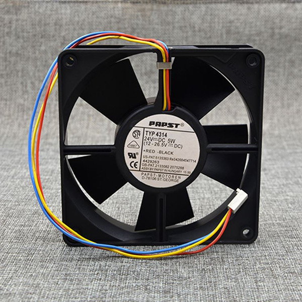 Germany EBMPAPST TYP 4314 12032 24V 5W 3 wire dual ball frequency converter cooling fan