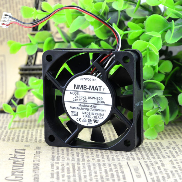 Free Shipping Genuine original NMB 6015 2406KL-05W-B29 24V 0.08A 3 line drive cooling fan