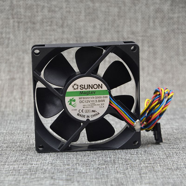 SUNON MF80201VX-Q000-S99 DC 12V 3.84W 4 line 8025 8CM For DELL server fan