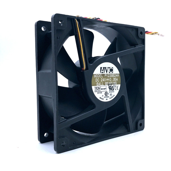 AVC P1238B24H 12038 120mm 12cm DC 24V 0.35A 4Wire 4-pin Computer Case CPU Cooler Cooling Fans