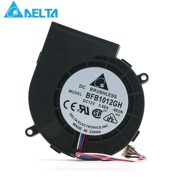 Original New Delta fan BFB1012GH 9733 12V 3.6A turbofan blower PWM super violent cooling fan