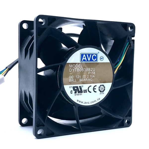 80mm DYTB0838B2U 10000RPM 2.1A(1.25A) 8038 80*80*38mm 4-pin PWM cooling fan super car booster violent fan