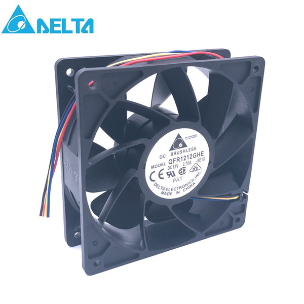 Delta QFR1212GHE QFR1212GHE-PWM 4P 12V 2.7A 12038 Server cooling fan 74Y5220 120*120*38mm for Bitcoin Miner