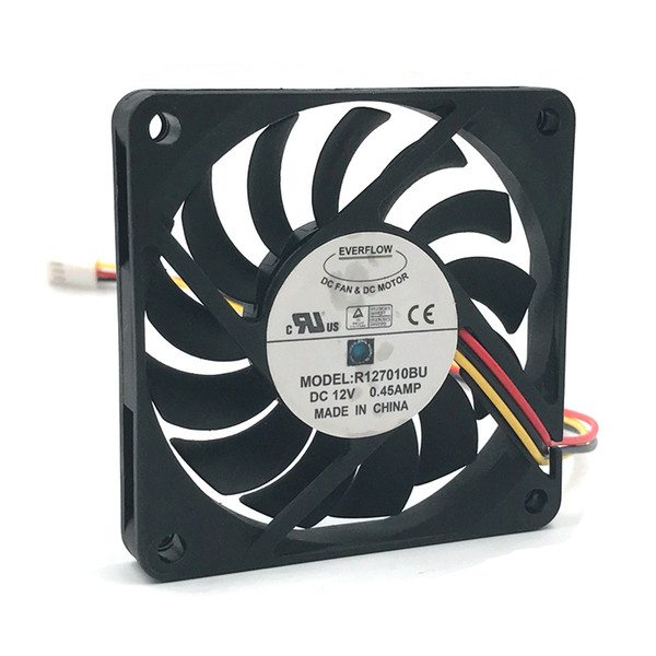 EVERFLOW R127010BU DC 12V 0.45A 3 Wires 7CM 7010 square cooling Fan computer case cooler