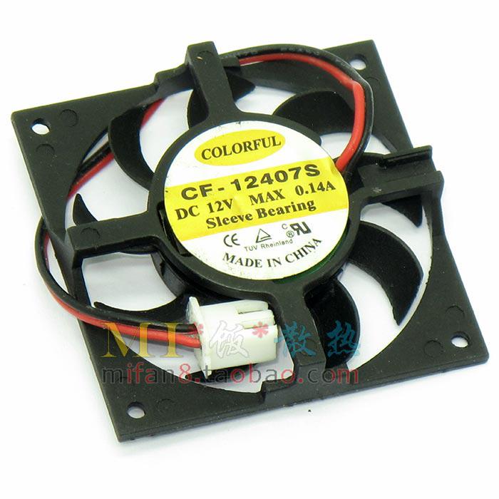 Free Shipping COLORFUL CF-12407S 4007 4cm 40mm DC 12V 0.14A Sleeve Bearing Computer CPU Cooler Cooling Fan