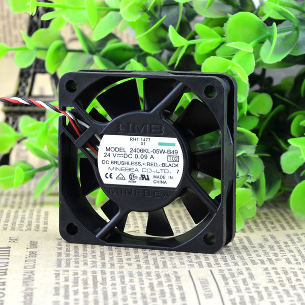 Free Shipping NMB 2406KL-05W-B49 6015 60mm DC 24V 0.09A 6CM cm alarm inverter fan