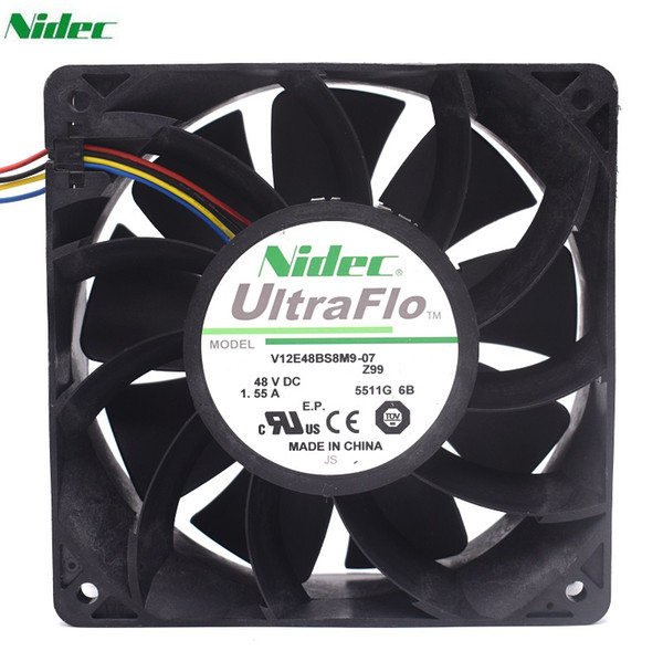 Nidec 12038 48V 1.55A V12E48BS8M9-07 120*120*38mm 4-P pwm case cooling fan