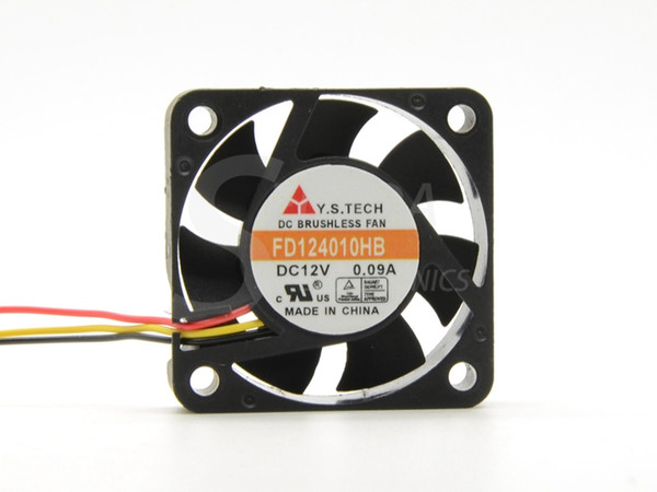 Free Shipping Y.S.TECH FD124010HB 12V 0.09A 4CM winds dual ball bearing cooling fan