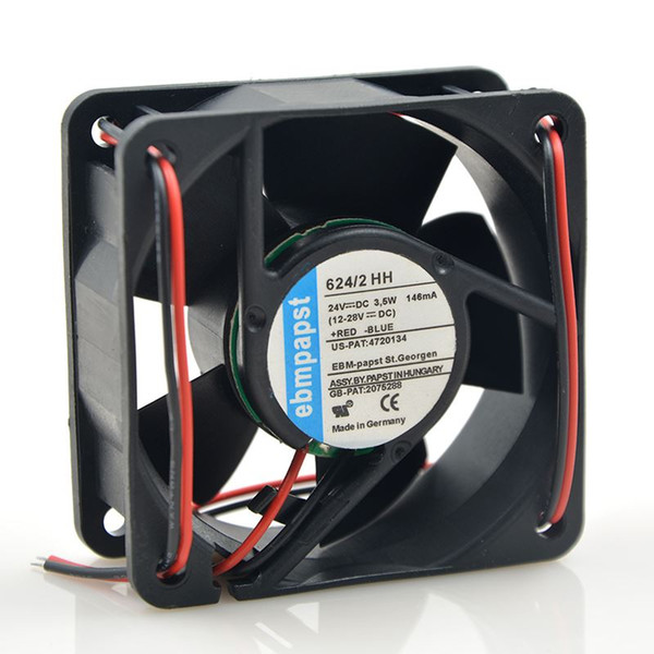 ebmpapst 624/2 HH 24V 3.5W 6 cm inverter chassis industrial cooling fan