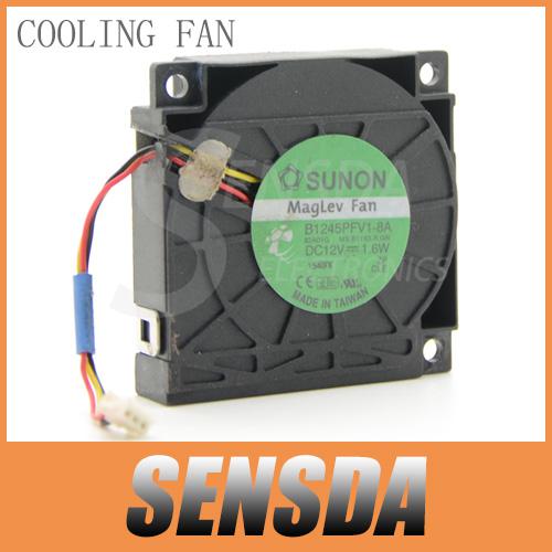 Free shipping SUNON B1245PFV1-8A DC 12V 1.6W 45x45x10mm server inverter 3-wire blower cooling fans cooler