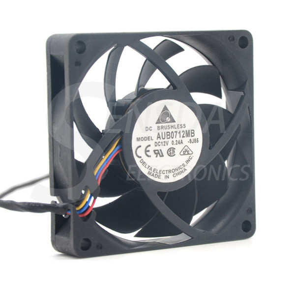 Free Shipping New and Original AUB0712MB 7015 12V 0.24A 7cm 4 -pin PWM CPU cooling fan for For Delta 70*70*15mm