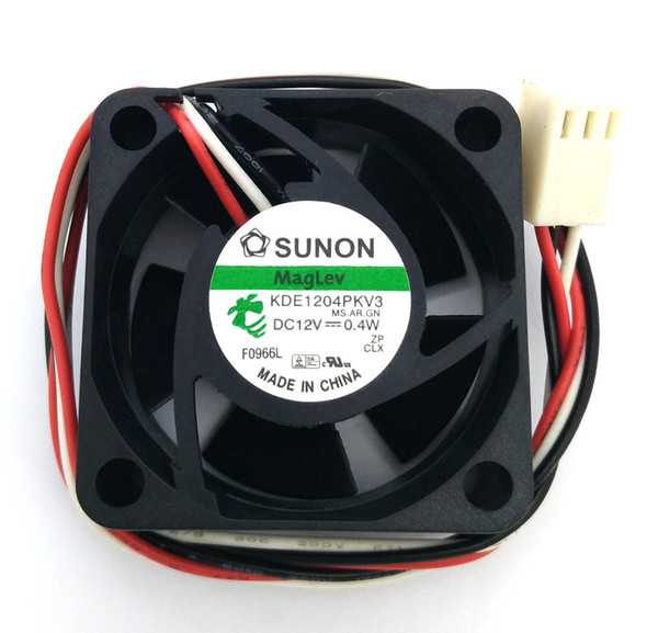 New Original SUNON KDE1204PKV3 MS. AR. GN DC12V 0.4W 0.04A 40x40x20MM 3Lines Alarm Signal Mute Cooling fan