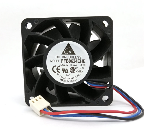 Original Delta FFB0624EHE F00 DC24V 0.57A 60*60*38MM Inverter cooling fan