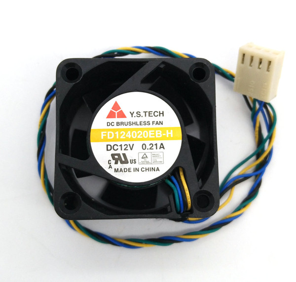 New Original Y.S.TECH FD124020EB-H DC12V 0.21A 40x40x20MM 4Lines Computer cooling fan