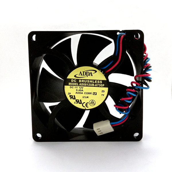 New Original AD0812UB-A73GP 80x80x25MM 12V 0.40A double ball bearing Computer cooling fan