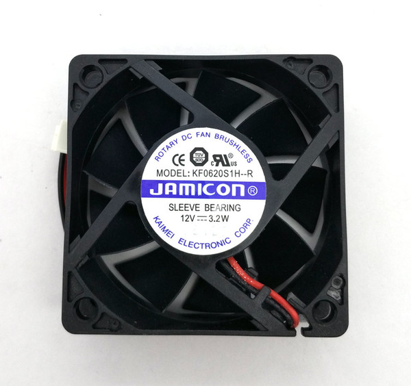 New Original JAMICON KF0620S1H-R DC12V 3.2W SLEEVE BEARING 2Lines 60*60*20MM Computer cooling fan