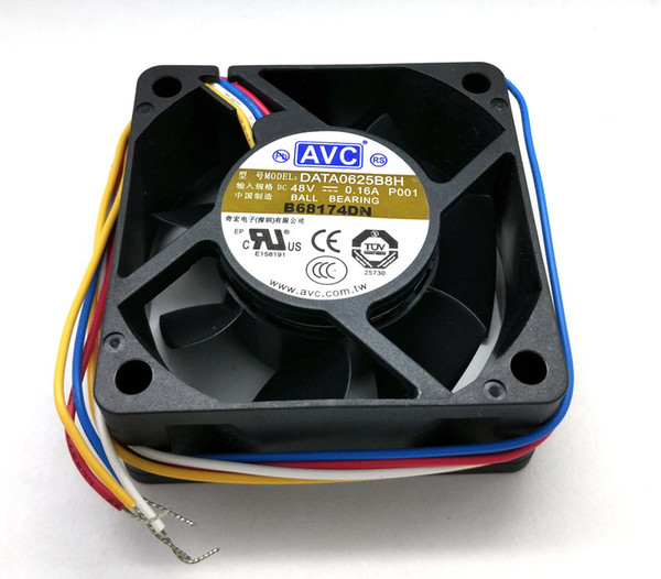 New Original AVC DATA0625B8H P00 DC48V 0.16A 60*60*25MM 4 Lines Dual Ball Bearing Inverter cooling fan