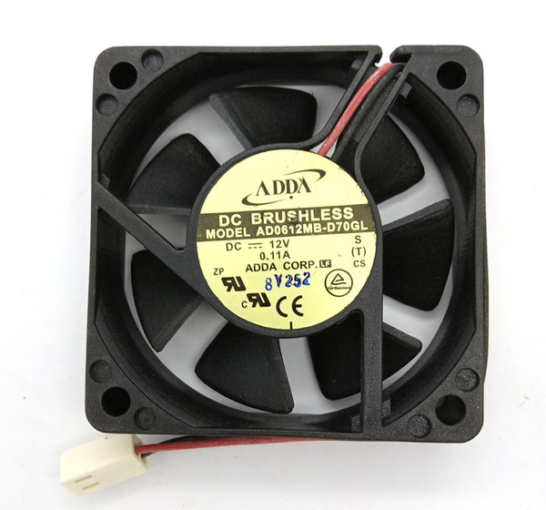 New Original ADDA AD0612MB-D70GL DC12V 0.11A 60x60x15MM 2Lines Computer cooling fan