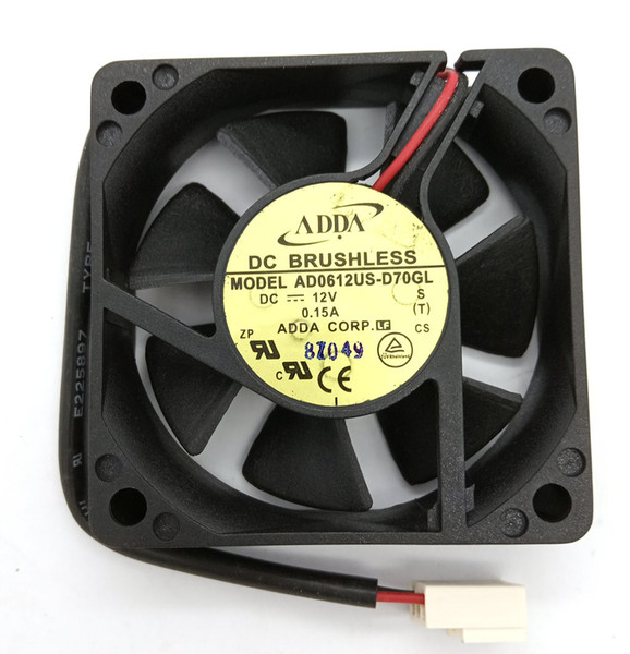 New Original ADDA AD0612US-D70GL DC12V 0.15A 60x60x15MM 2Lines Computer cooling fan