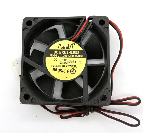 New Original ADDA AD0612HB-D70GL DC12V 0.13A 60x60x15MM Computer cooling fan