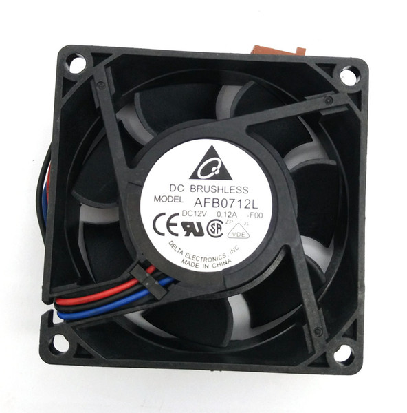 Original Delta AFB0712L DC12V 0.12A 70x70x25MM 7cm Computer cooling fan